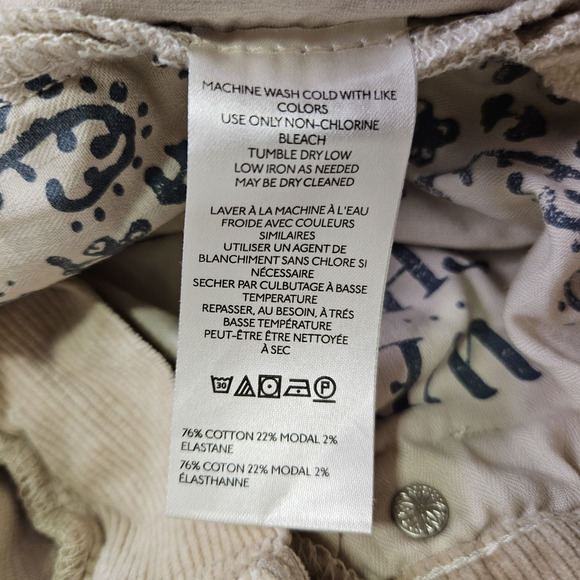 We The Free People Revolve Risk Taker Cord Jeans Corduroy Birch Beige 29 ALTERED - Picture 11 of 15